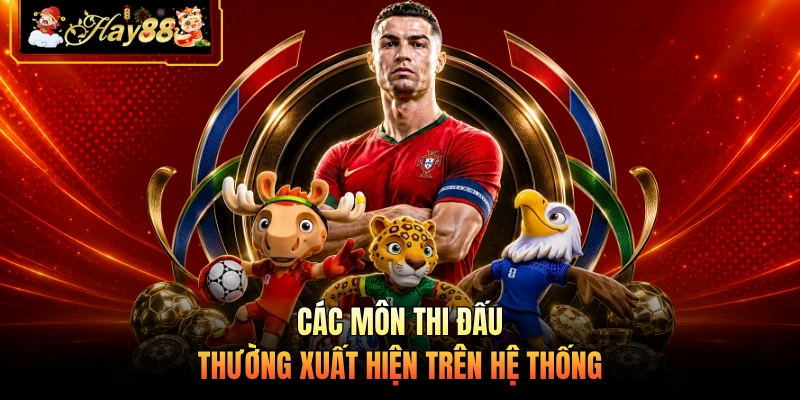 Các môn thi đấu thường xuất hiện trên hệ thống