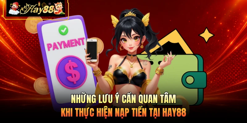Nhà cái Hay88 Những lưu ý cần quan tâm khi thực hiện nạp tiền tại HAY88