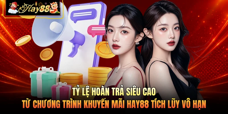 Tỷ lệ hoàn trả siêu cao từ chương trình khuyến mãi HAY88 tích lũy vô hạn